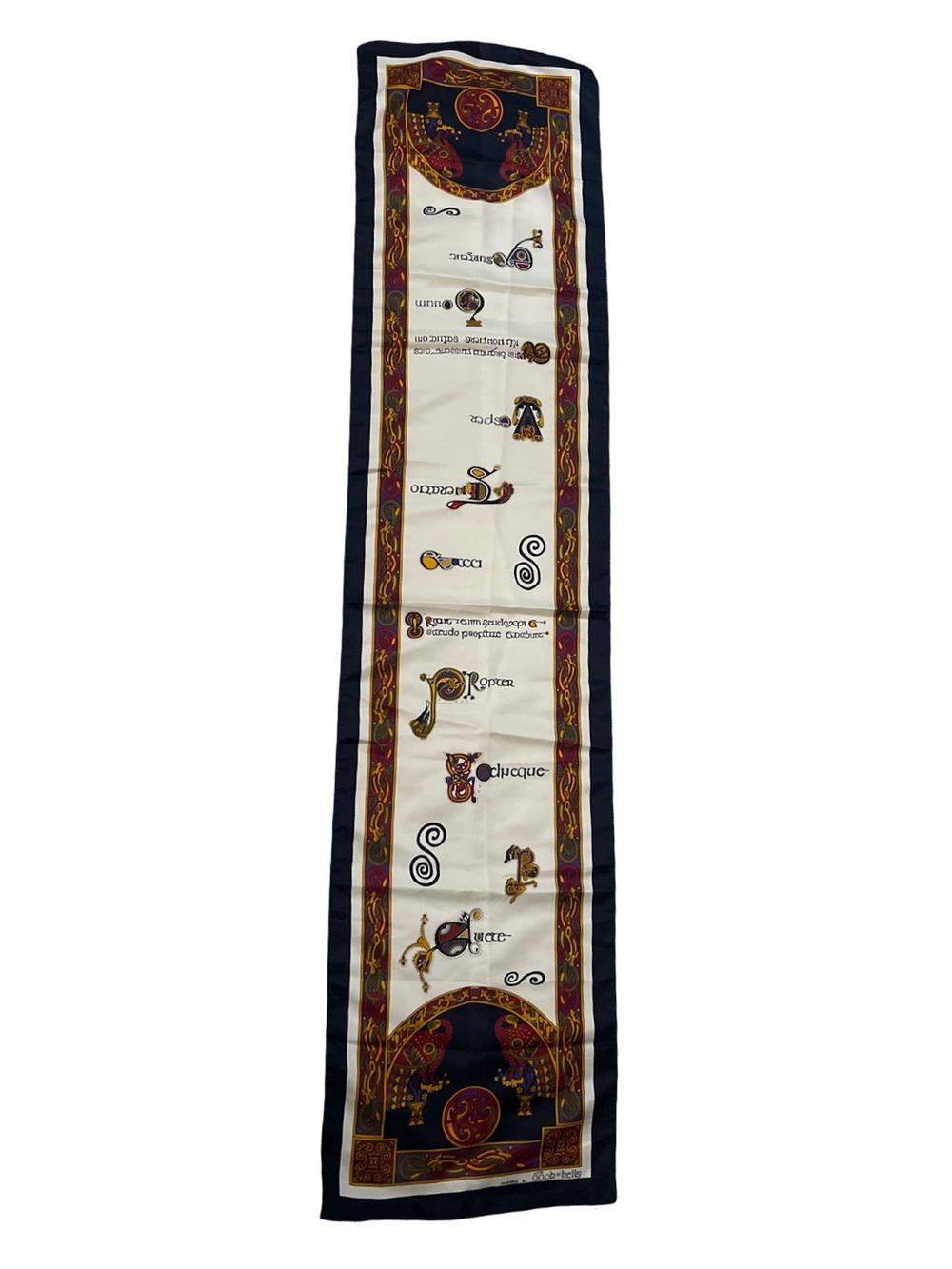 Book Of Kells Scarf Celtic Irish Religious Bible Colorful Historical Museum
